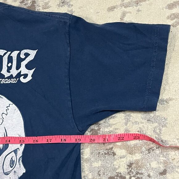 Vintage Santa Cruz Skateboards NHS Street Creep Skull Tshirt Sz M Blue - Picture 7 of 8